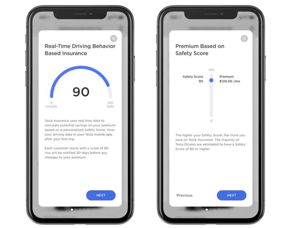 Tesla Insurance si espande ancora - l'app con il tuo punteggio di guida