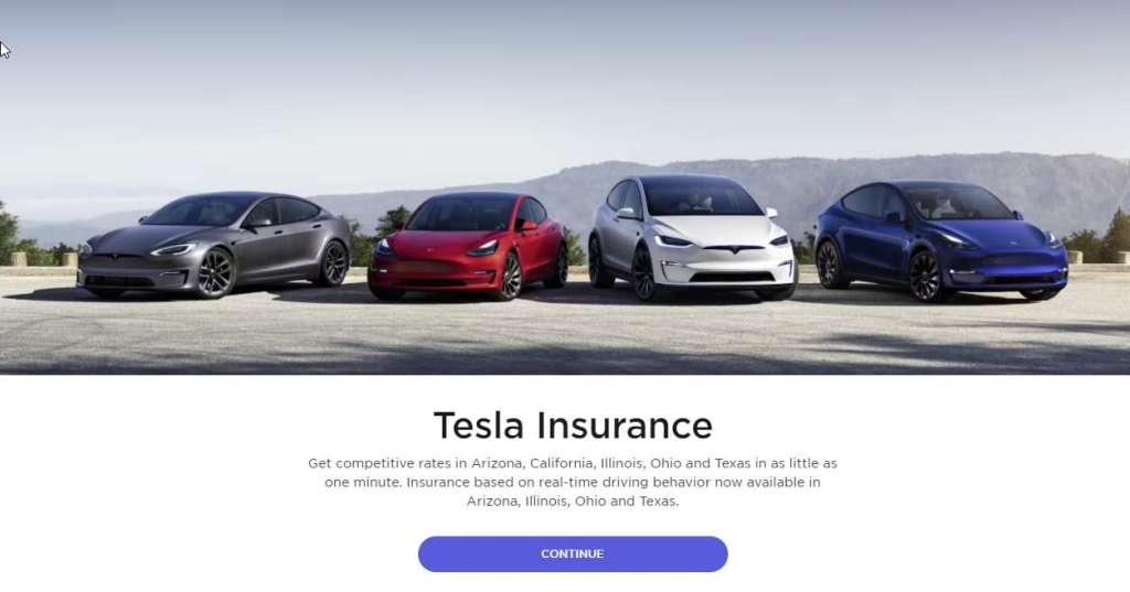 Tesla Insurance si espande ancora - web home page 